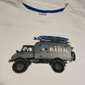 KUHL Overlander Born in The Wild White Outdoors Surf Graphic T-Shirt Unisex M